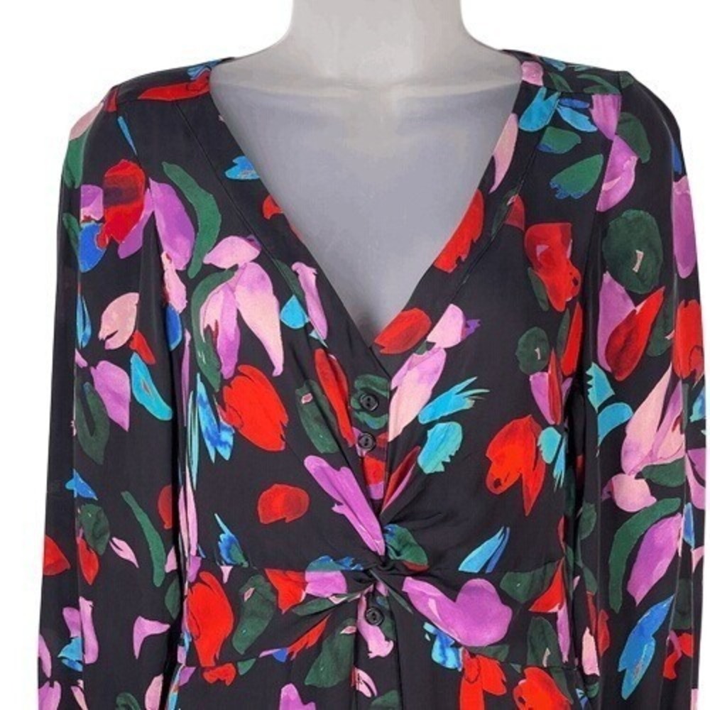 Parker Cora Floral Silk Blend Maxi‎ Dress 4 - Picture 4 of 13